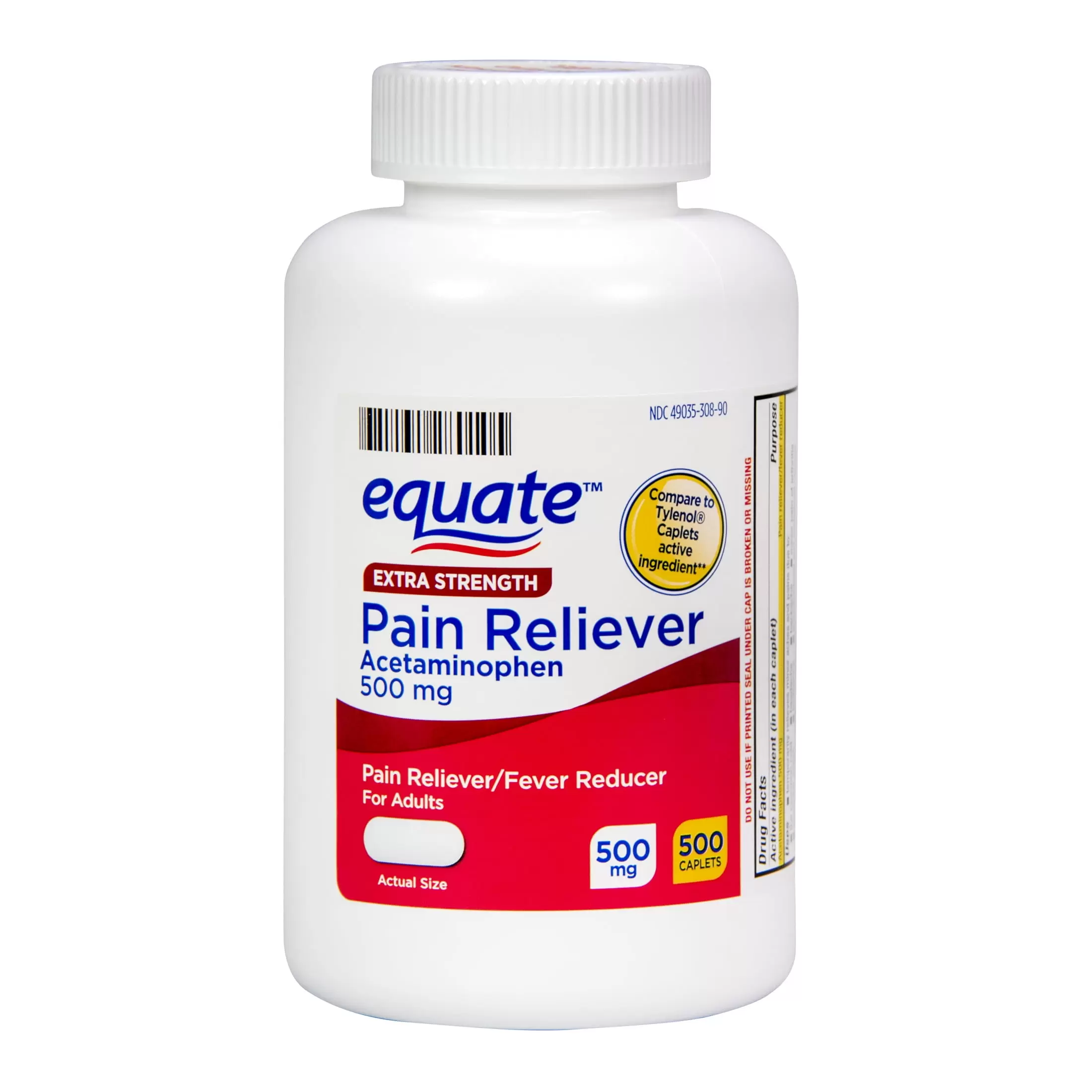 Acetaminofen 500mg equate ( 500 tabletas)